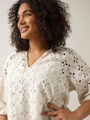 Evans Half Placket White Top - Image 3 of 6