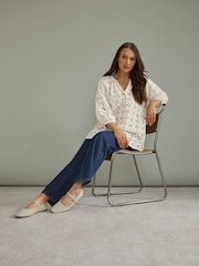 Evans Half Placket White Top - Image 4 of 6