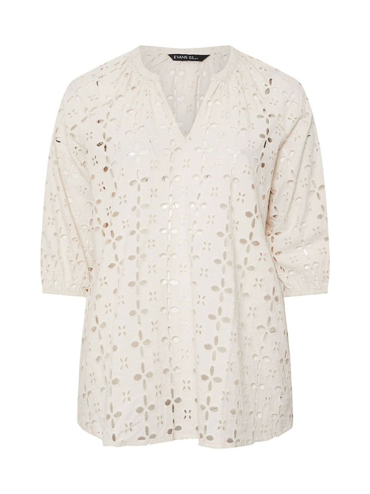 Evans Half Placket White Top - Image 6 of 6