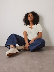 Evans Blue Premium Wide Leg 100% Cotton Jeans - Image 2 of 5