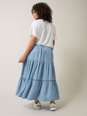 Evans Blue Tencel Boho Skirt - Image 4 of 5