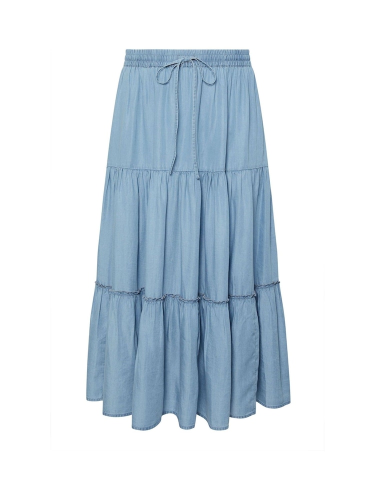 Evans Blue Tencel Boho Skirt - Image 5 of 5