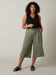 Evans Green Cropped Pocket Culottes - Image 1 of 4