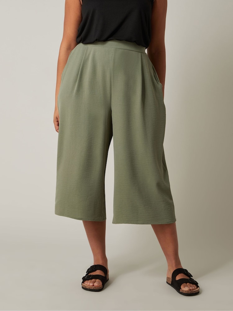 Evans Green Cropped Pocket Culottes - Image 2 of 4