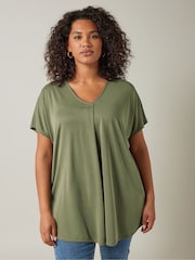 Evans Green Pleated Front Modal Rich Top - Image 1 of 4