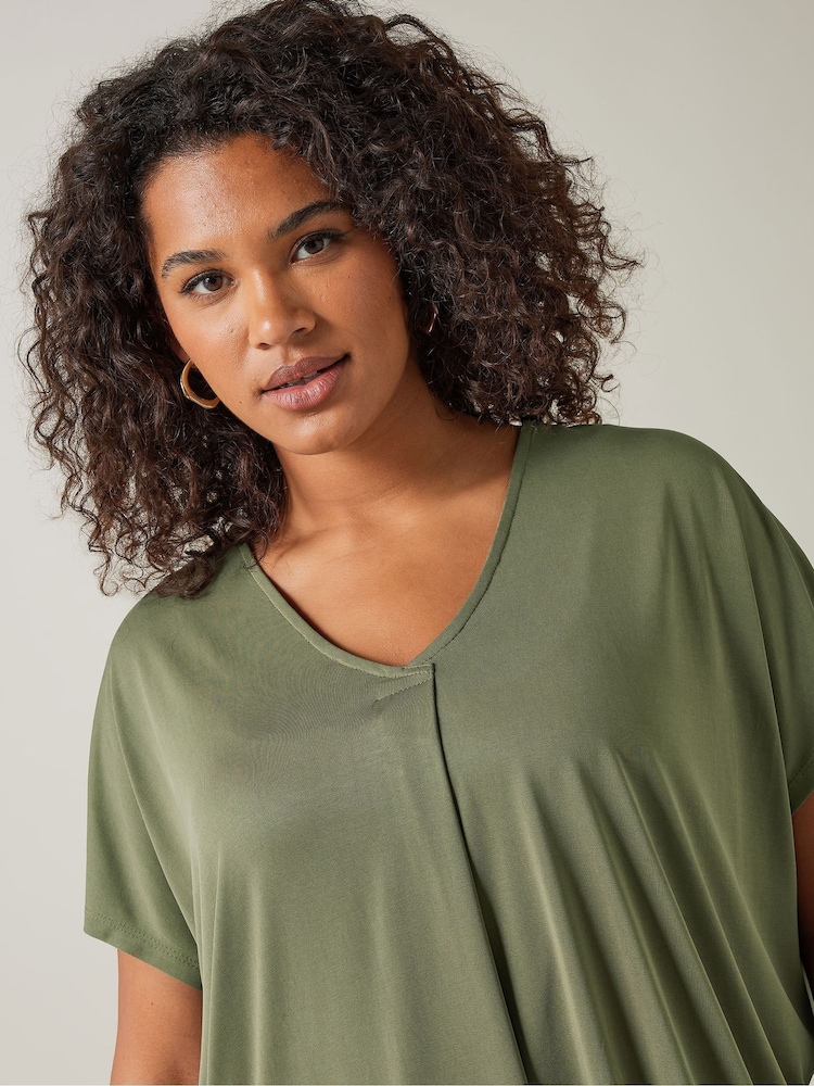 Evans Green Pleated Front Modal Rich Top - Image 4 of 4