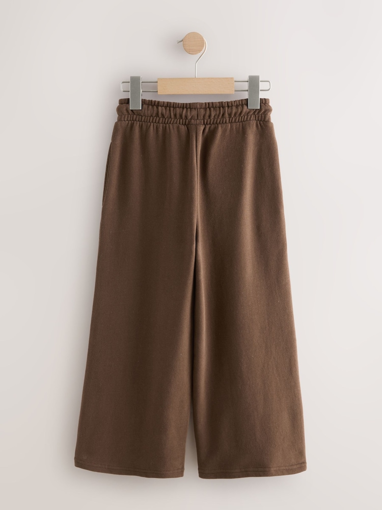 Chocolate Brown Wide Leg Joggers (3-16yrs) - Image 2 of 4