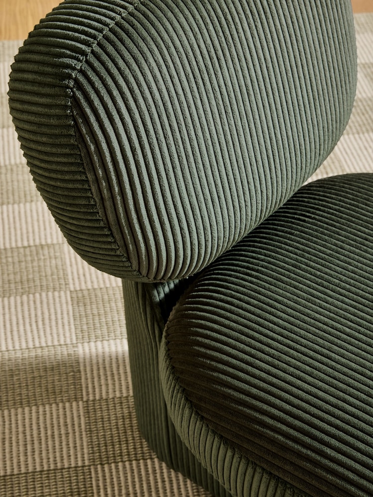 MADE.COM Forest Green Corduroy Thea Accent Chair - Image 2 of 5