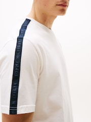 Tommy Hilfiger 100% Cotton Established Stripe Sleeve Lounge T-Shirt - صورة 3 من 5