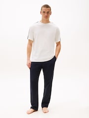 Tommy Hilfiger 100% Cotton Established Stripe Sleeve Lounge T-Shirt - صورة 4 من 5