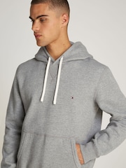 Tommy Hilfiger Grey Fleece Drawstring Hoodie - Image 3 of 6