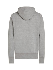 Tommy Hilfiger Grey Fleece Drawstring Hoodie - Image 6 of 6