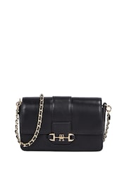 Tommy Hilfiger Black Heritage Leather Cross-Body Bag - Image 1 of 5
