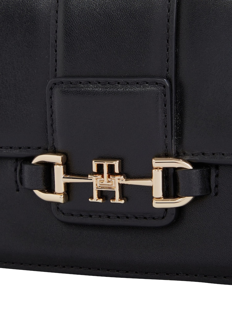 Tommy Hilfiger Black Heritage Leather Cross-Body Bag - Image 4 of 5