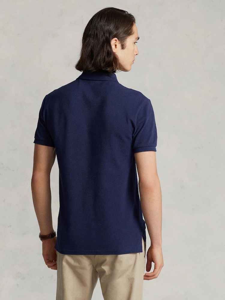 Polo Ralph Lauren Blue Short Sleeve Mesh Polo Shirt - Image 2 of 5