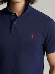 Polo Ralph Lauren Blue Short Sleeve Mesh Polo Shirt - Image 4 of 5