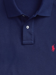 Polo Ralph Lauren Blue Short Sleeve Mesh Polo Shirt - Image 5 of 5
