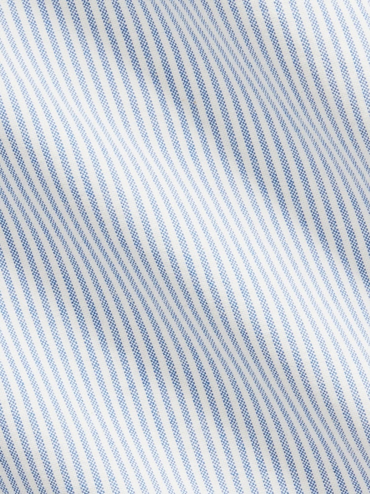 Polo Ralph Lauren Blue & White Stripe Long Sleeve Custom Fit Oxford Shirt - Image 8 of 8