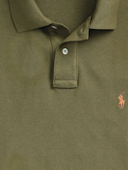 Polo Ralph Lauren Khaki Short Sleeve Mesh Polo Shirt - Image 7 of 7