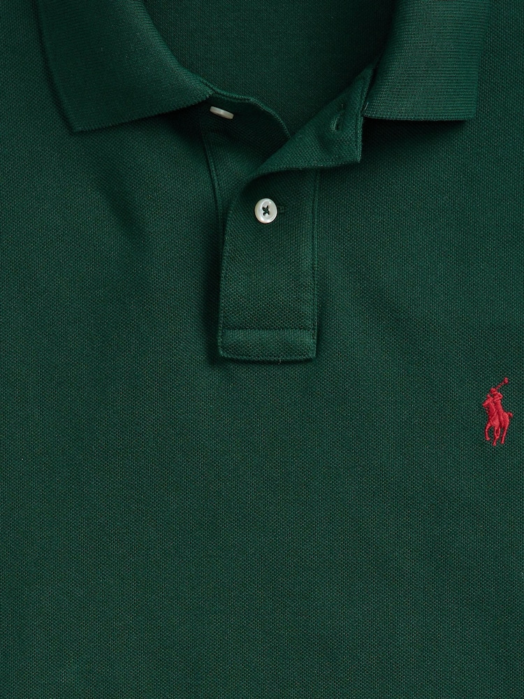Polo Ralph Lauren Green Short Sleeve Mesh Polo Shirt - Image 5 of 5