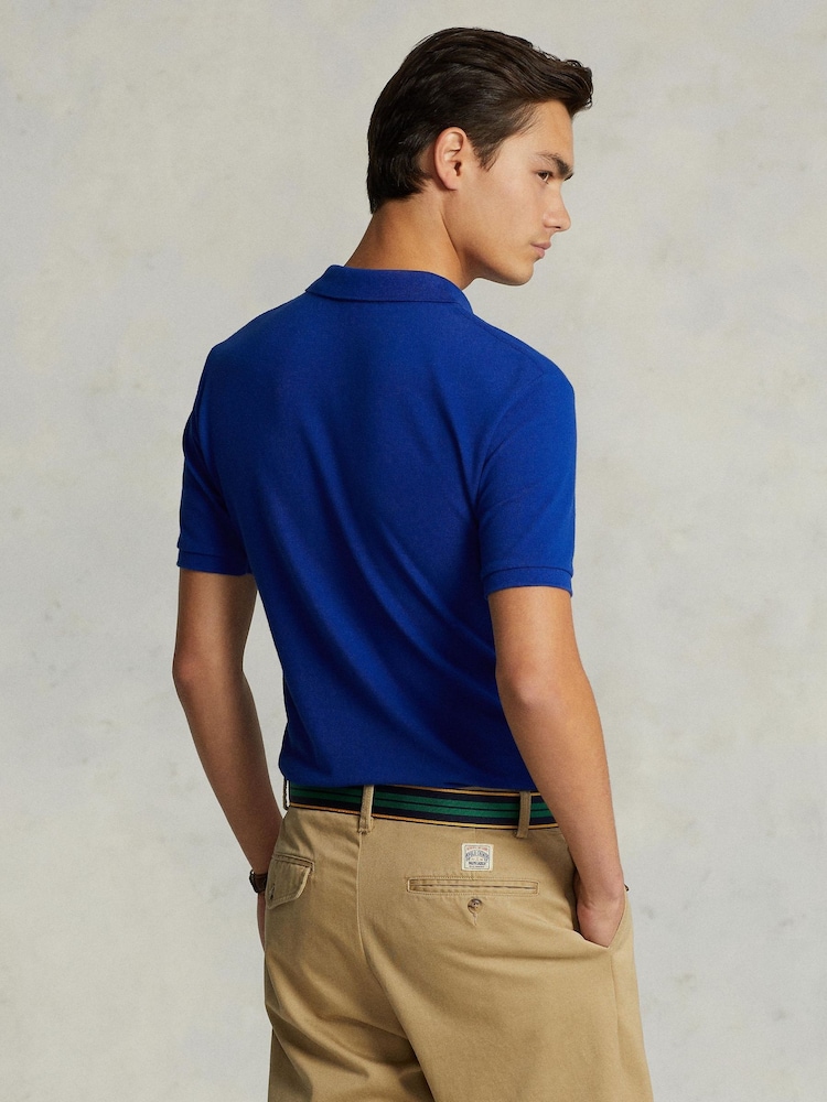 Polo Ralph Lauren Royal Blue Short Sleeve Mesh Polo Shirt - Image 2 of 5