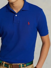 Polo Ralph Lauren Royal Blue Short Sleeve Mesh Polo Shirt - Image 4 of 5