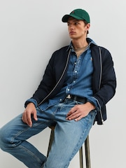 Polo Ralph Lauren Mid Denim Blue Long Sleeve Custom Fit Oxford Shirt - Image 5 of 6