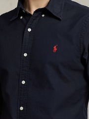 Polo Ralph Lauren Blue Long Sleeve Custom Fit Oxford Shirt - Image 4 of 4