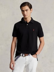 Polo Ralph Lauren Black Short Sleeve Mesh Polo Shirt - Image 1 of 5