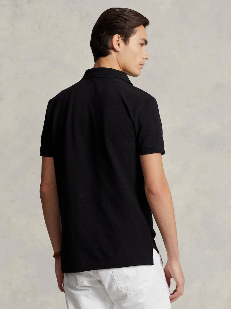 Polo Ralph Lauren Black Short Sleeve Mesh Polo Shirt - Image 2 of 5
