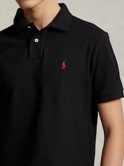 Polo Ralph Lauren Black Short Sleeve Mesh Polo Shirt - Image 4 of 5