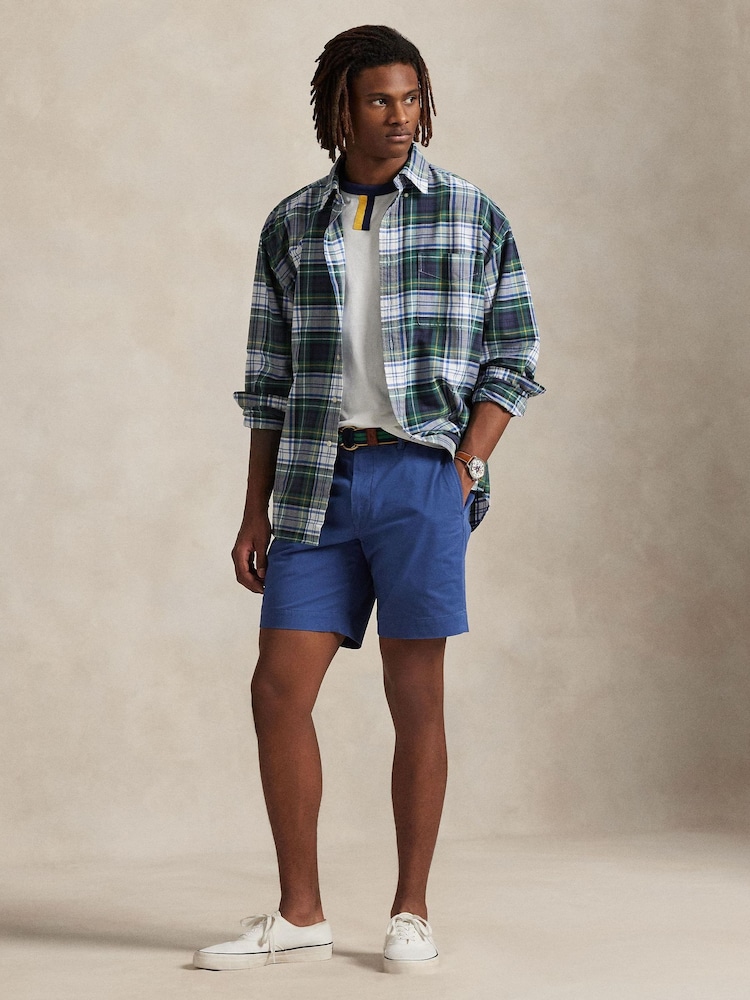 Polo Ralph Lauren Blue Flat Front Shorts - Image 2 of 4