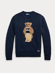 Polo Ralph Lauren Blue Long Sleeve Pullover Cotton Jumper - Image 1 of 1