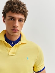 Polo Ralph Lauren Corn Yellow Custom Fit Pique Polo Shirt - Image 7 of 7