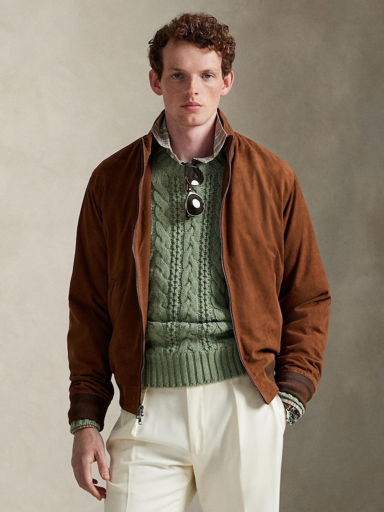 Polo Ralph Lauren Brown Bomber Jacket - Image 1 of 8
