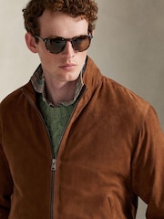 Polo Ralph Lauren Brown Bomber Jacket - Image 4 of 8