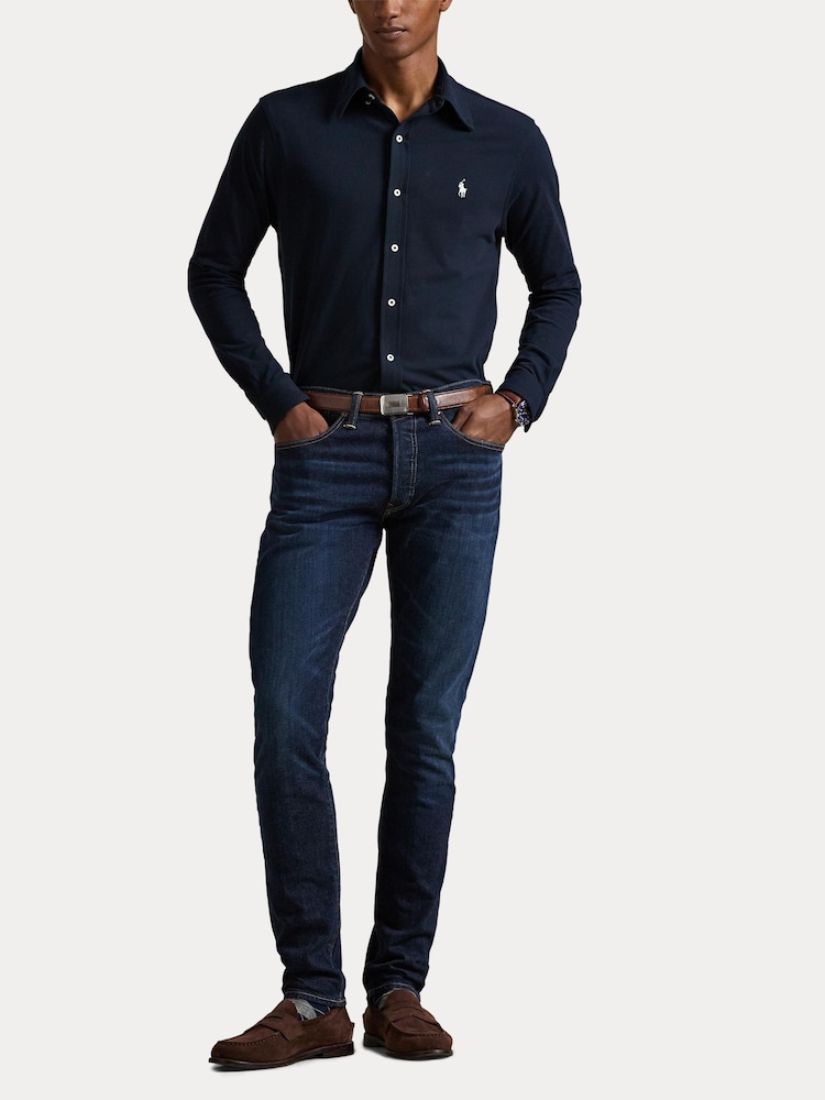 Polo Ralph Lauren Navy Blue Featherweight Mesh Shirt - Image 6 of 6 Polo Ralph Lauren Navy Blue Featherweight Mesh Shirt - Image 6 of 6
