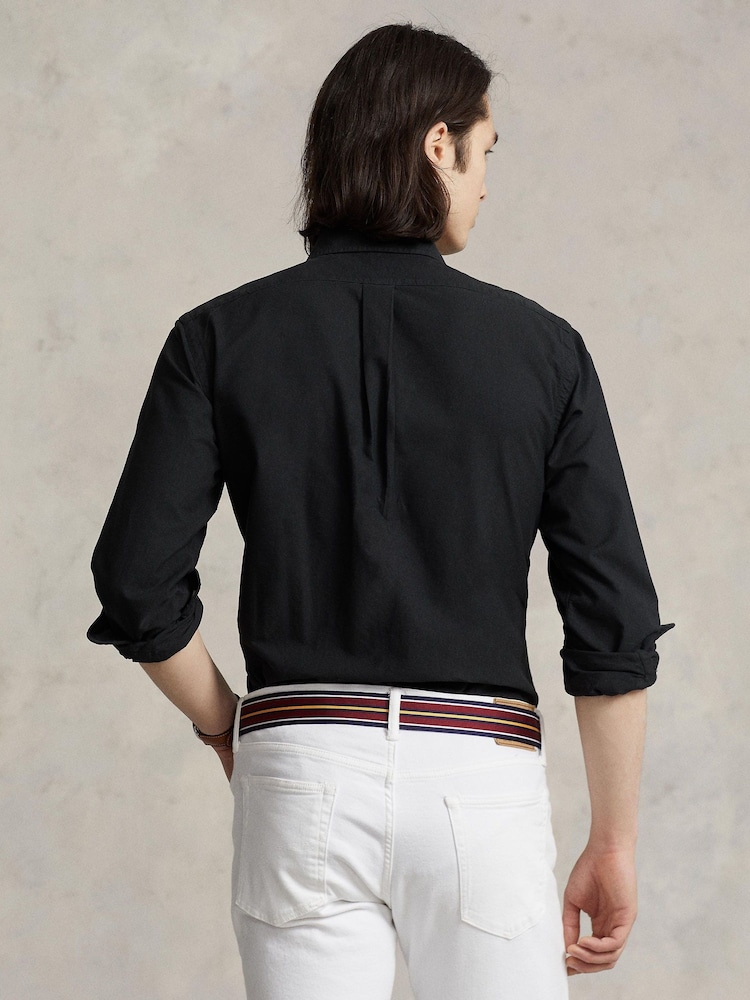 Polo Ralph Lauren Black Long Sleeve Custom Fit Oxford Shirt - Image 2 of 5