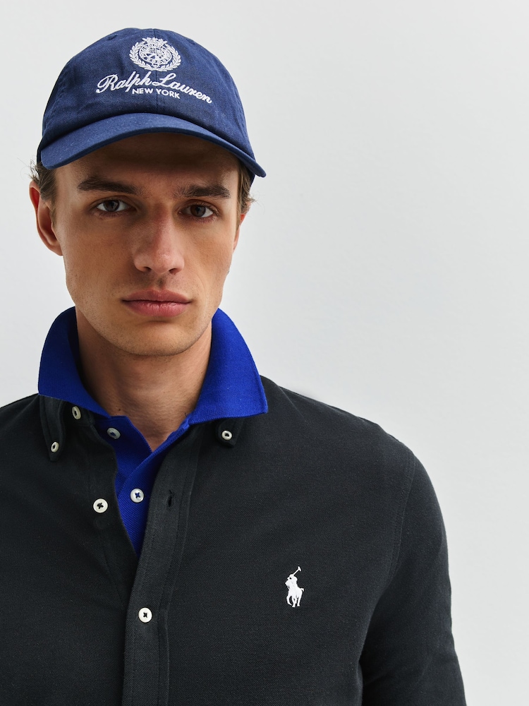 Polo Ralph Lauren Black Long Sleeve Custom Fit Oxford Shirt - Image 7 of 7