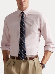 Polo Ralph Lauren Pink Long Sleeve Custom Fit Oxford Shirt - Image 7 of 10