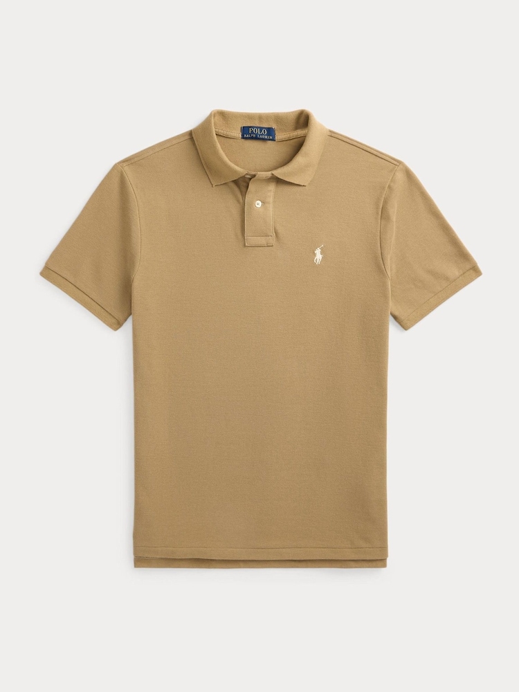 Polo Ralph Lauren Brown Short Sleeve Mesh Polo Shirt - Image 6 of 6