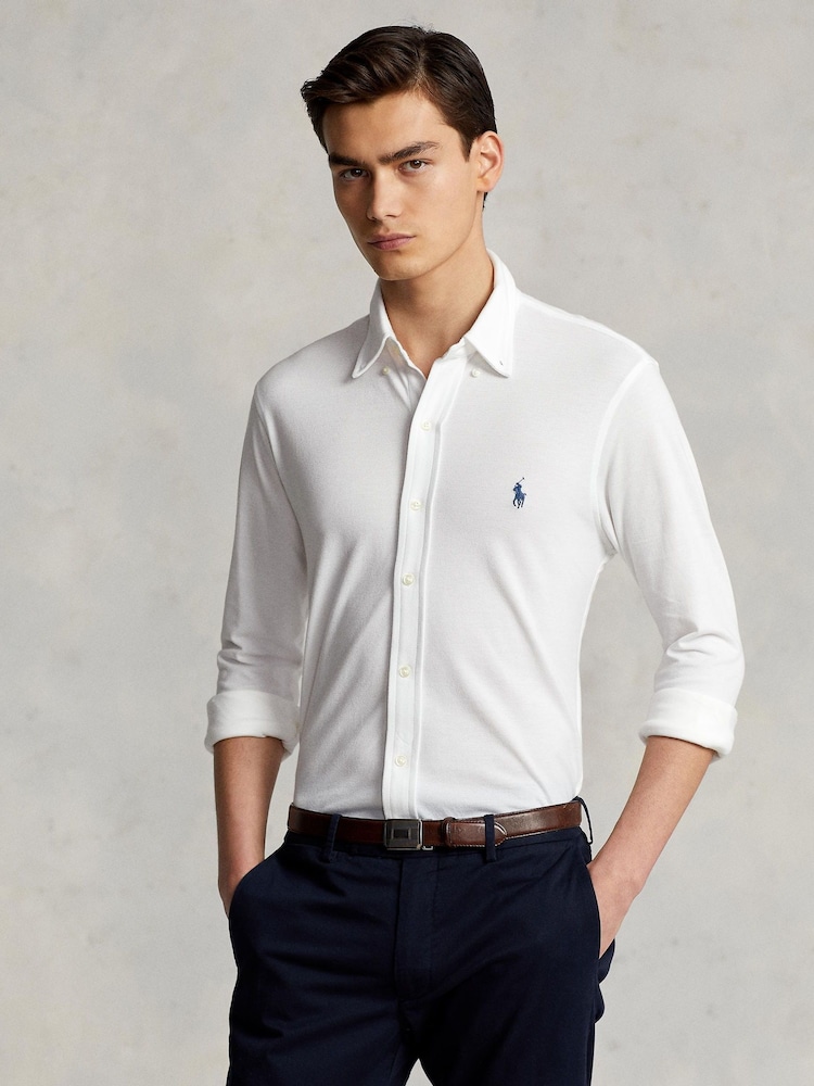 Polo Ralph Lauren White Featherweight Mesh Shirt - Image 1 of 5