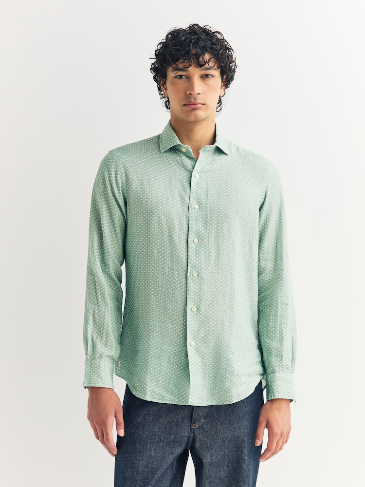 Polo Ralph Lauren Blue Long Sleeve Sport Shirt - Image 1 of 7 Polo Ralph Lauren Blue Long Sleeve Sport Shirt - Image 1 of 7