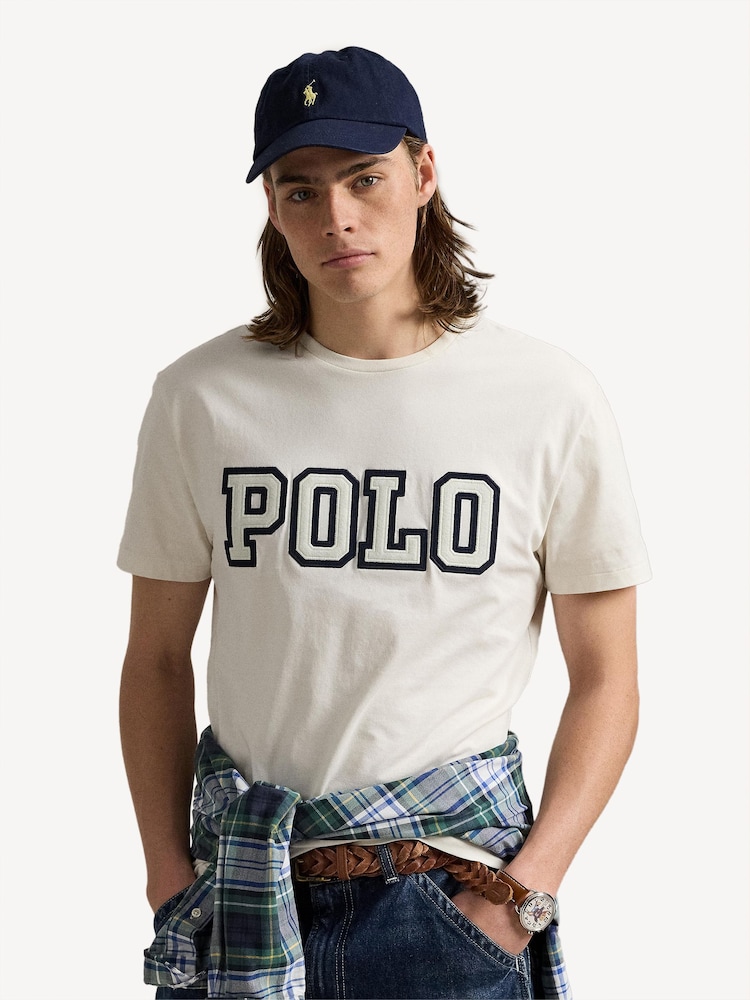 Polo Ralph Lauren Cream Short Sleeve T-Shirt - Image 1 of 4