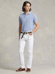 Polo Ralph Lauren Light Blue Short Sleeve Mesh Polo Shirt - Image 3 of 4