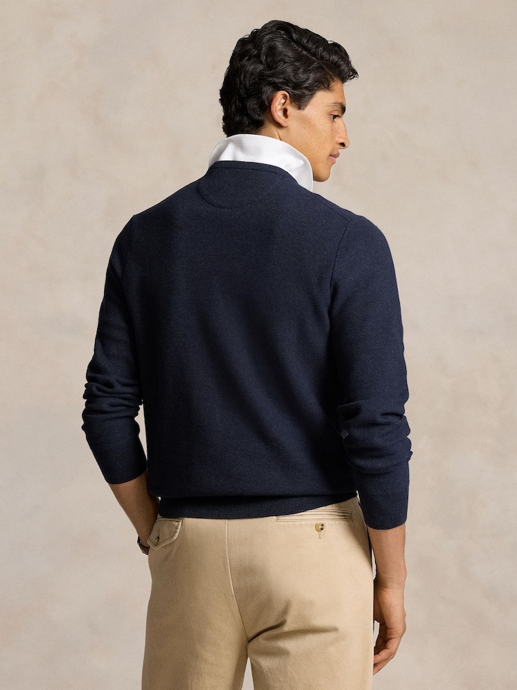 Polo Ralph Lauren Blue Long Sleeve Pullover Cotton Jumper - Image 2 of 5
