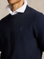 Polo Ralph Lauren Blue Long Sleeve Pullover Cotton Jumper - Image 4 of 5