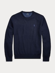 Polo Ralph Lauren Blue Long Sleeve Pullover Cotton Jumper - Image 5 of 5