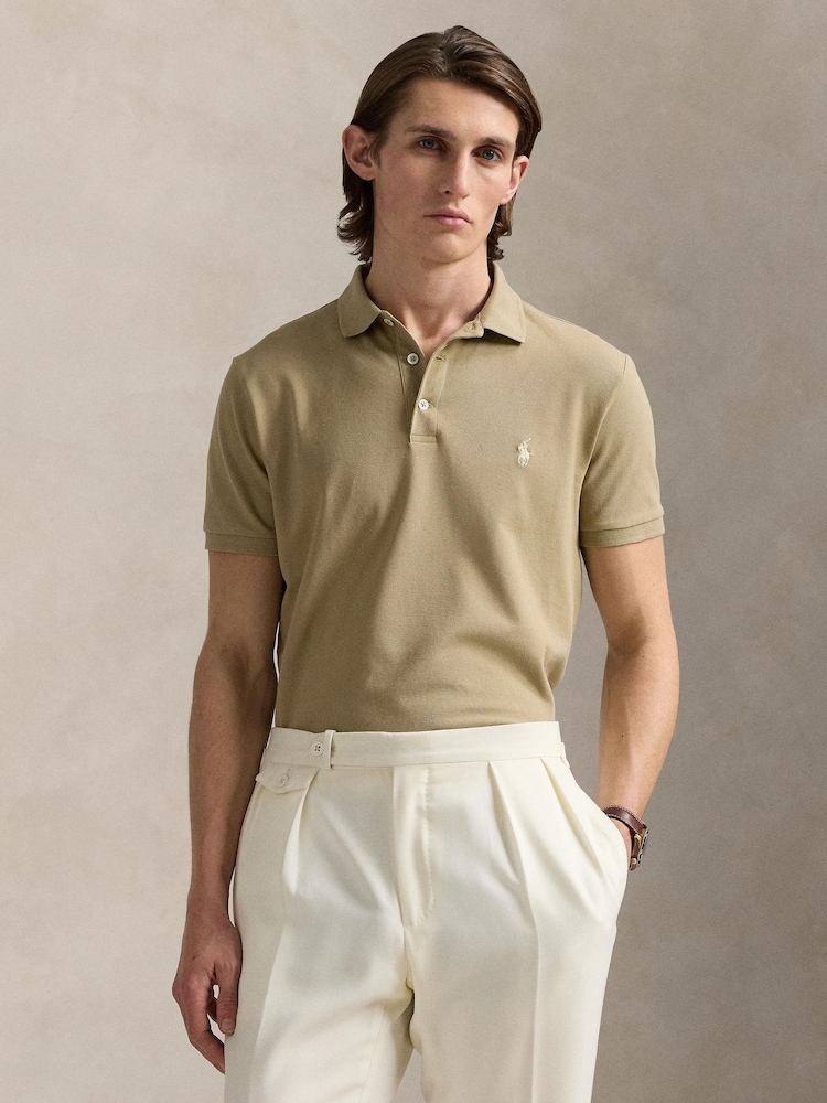 Polo Ralph Lauren Natural Short Sleeve Polo Shirt - Image 1 of 4