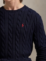 Polo Ralph Lauren Navy Blue Driver Long Sleeve Pullover Jumper - Image 4 of 6